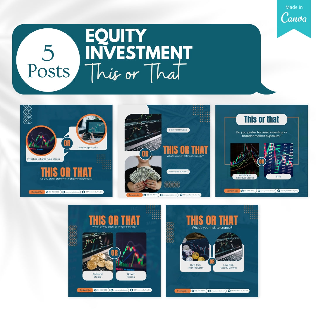 50 Equity Investment Canva Templates