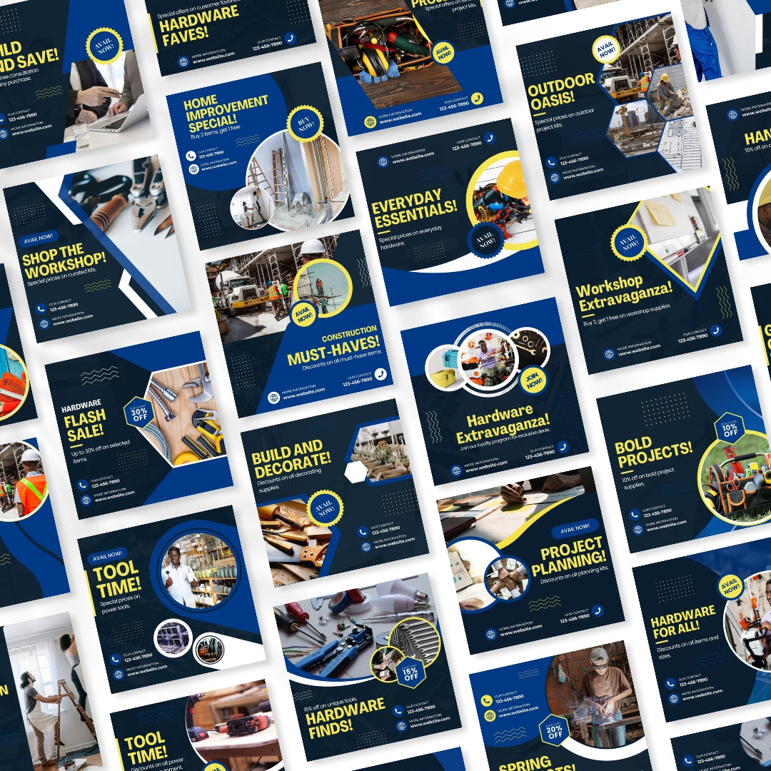 70 Hardware Store Promotion Canva Templates – Viralcontent.design