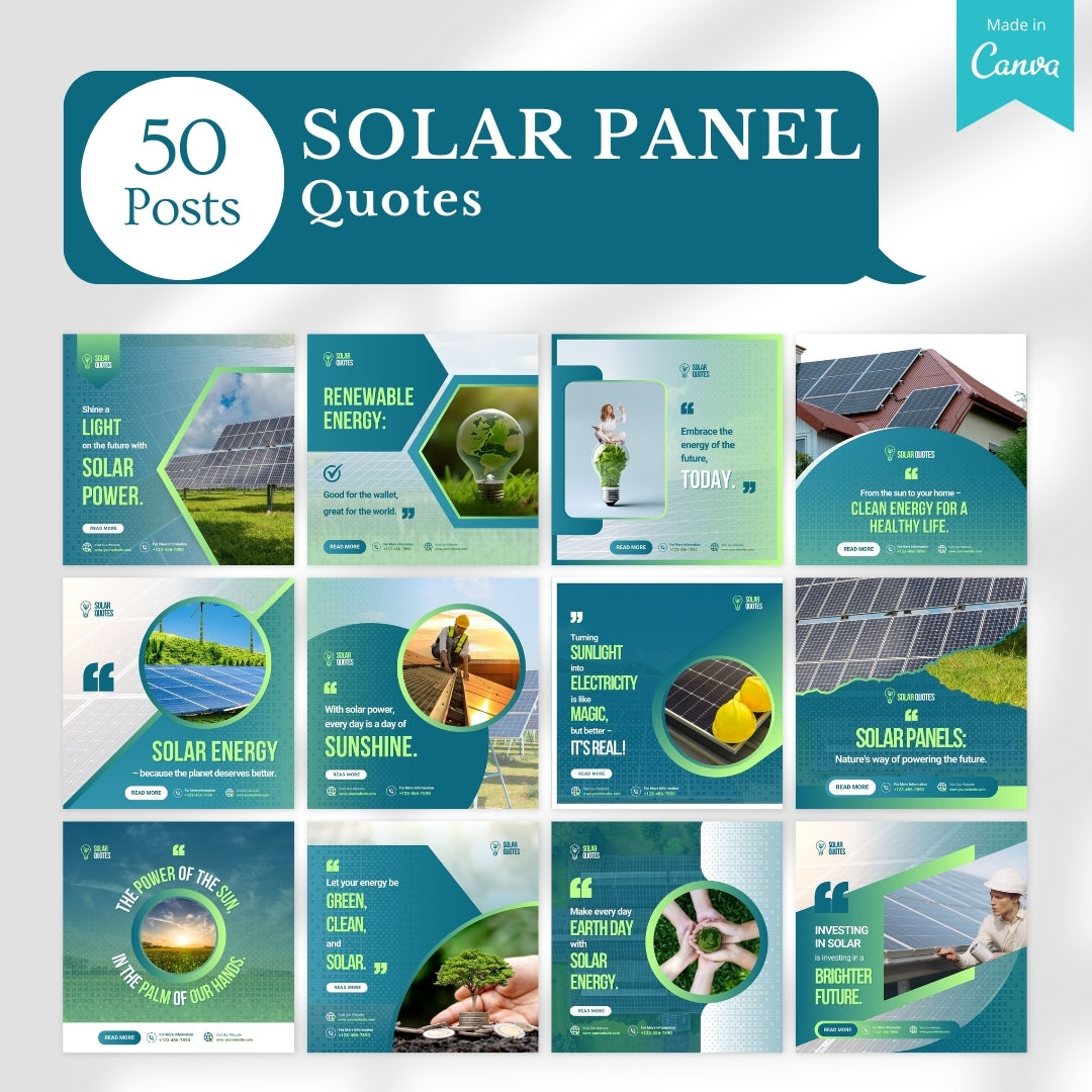 430 Solar Panel - Social Media Canva Templates