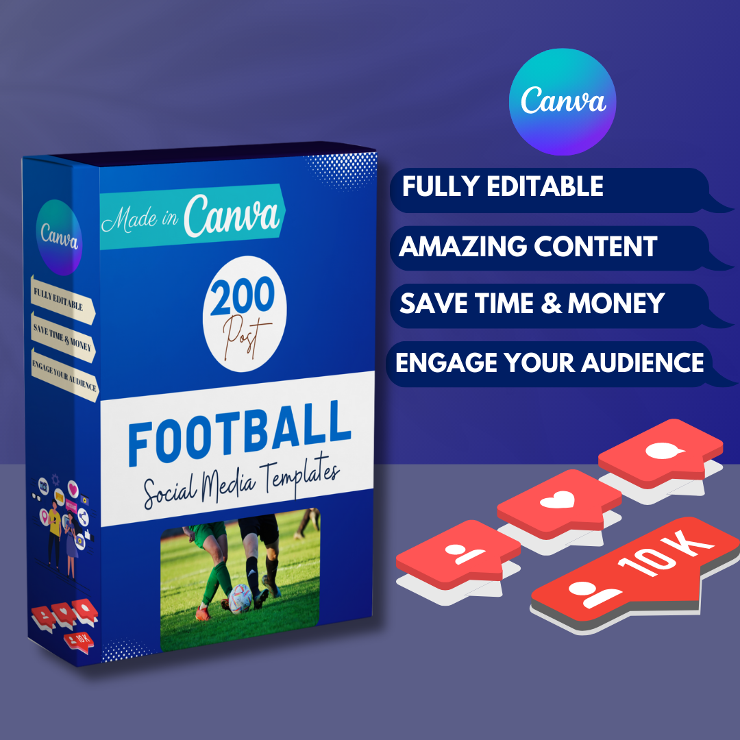 200 Football Coach Posts - Social Media Templates