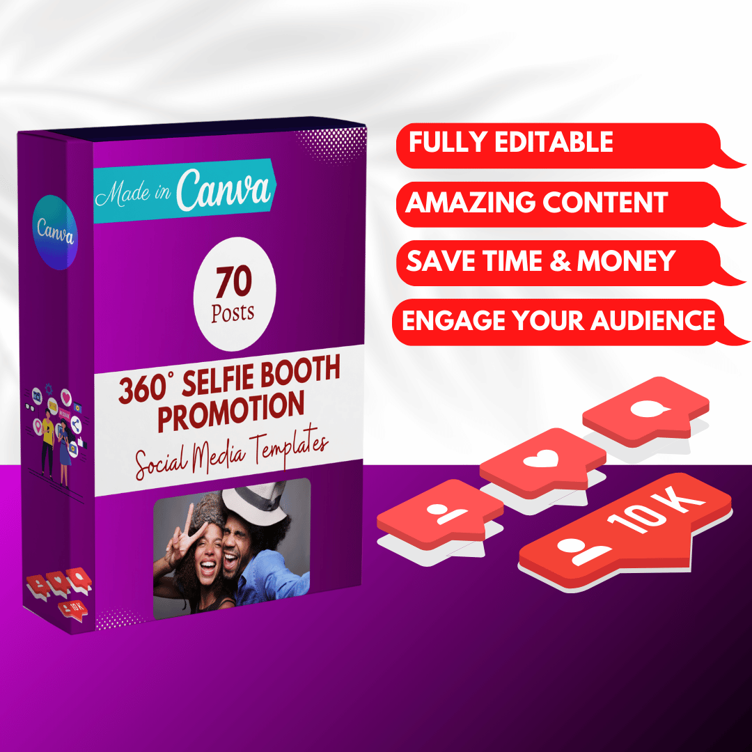 70 Selfie Booth Promotion Canva Templates