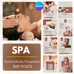 300 Spa Posts - Social Media Templates