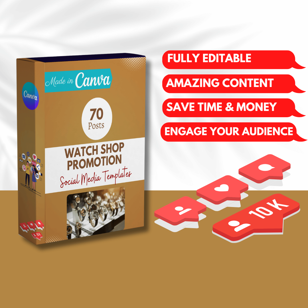 70 Watch Shop Promotion Canva Templates