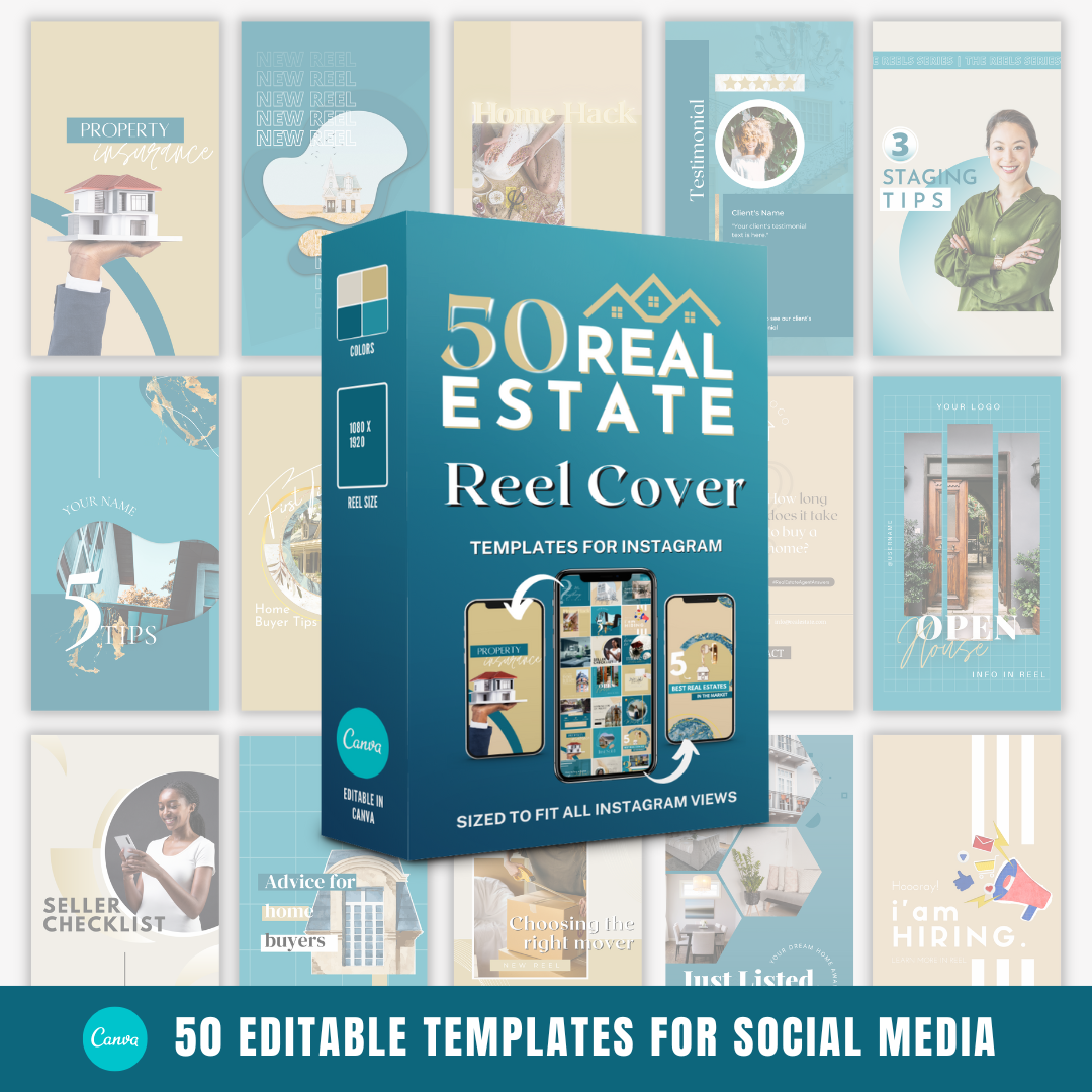 Real Estate Reel & Highlight Covers  Canva Templates