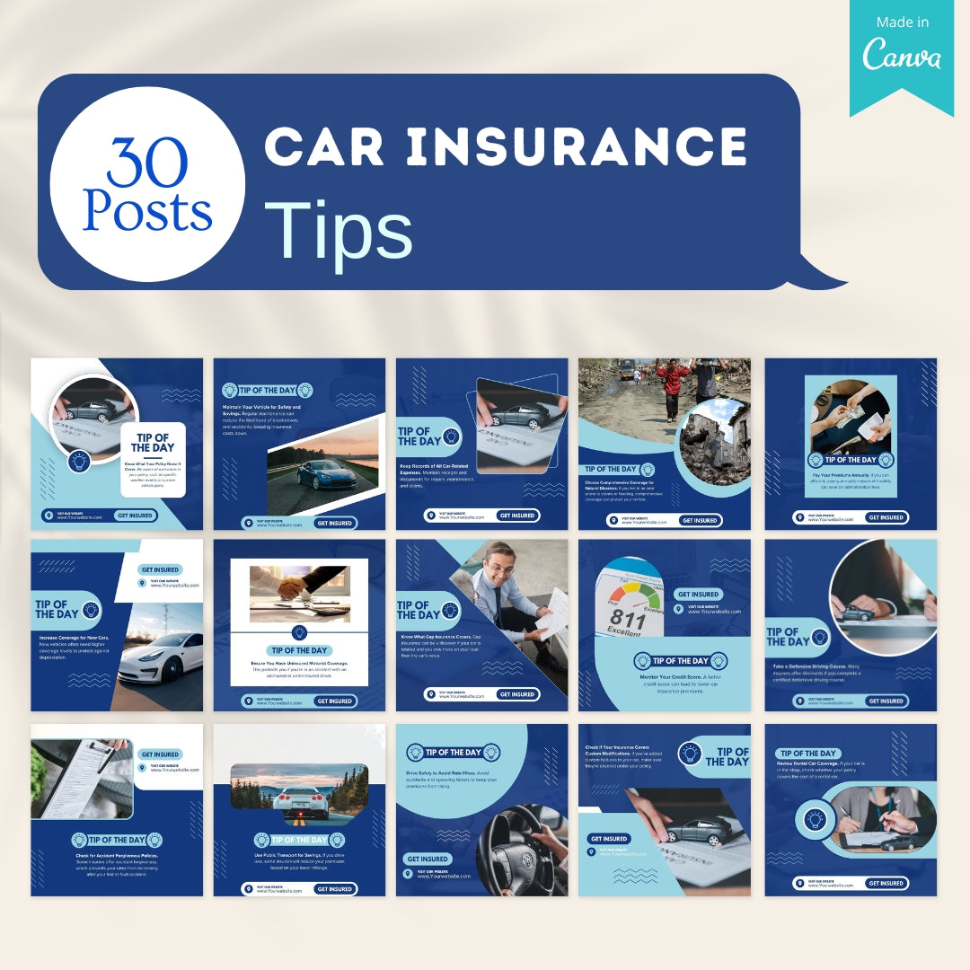 220 Car Insurance Canva Templates