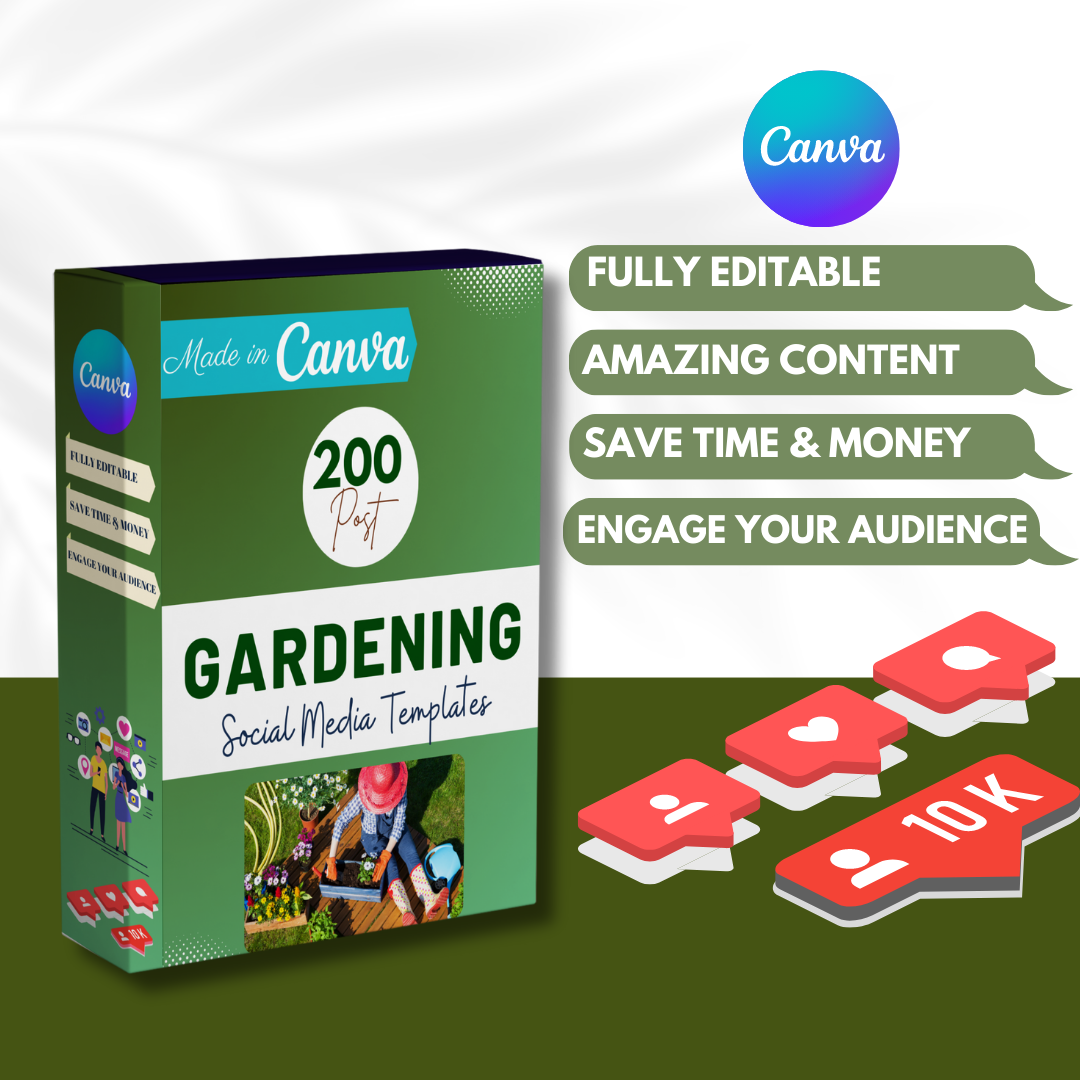 200 Gardening Posts - Social Media Templates