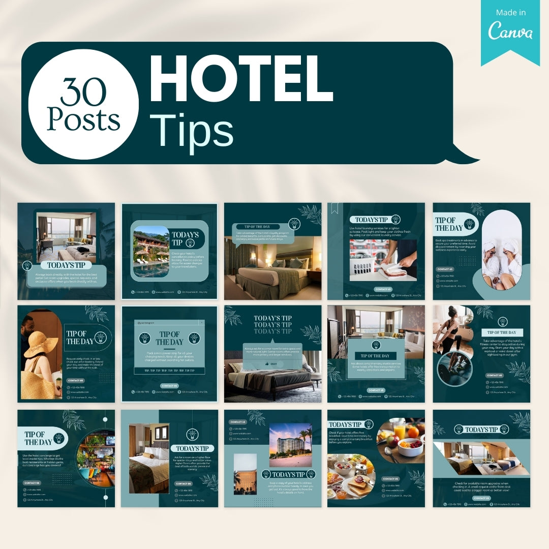 200 Hotel Canva Templates