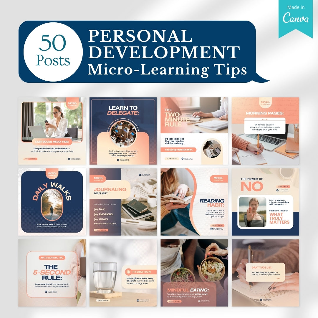 Personal Development Bundle -Social Media Templates – Viralcontent.design