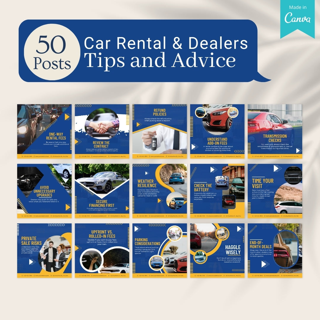 Dealears Posts 500 Car Rentals & Dealers Posts - Social Media Templates – Viralcontent ...