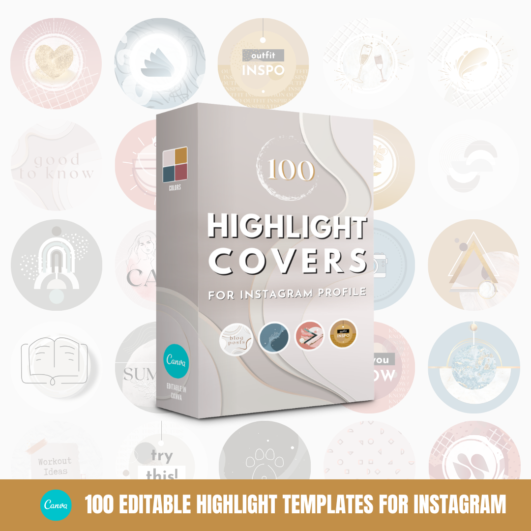 Highlight Cover Templates - 100 Templates