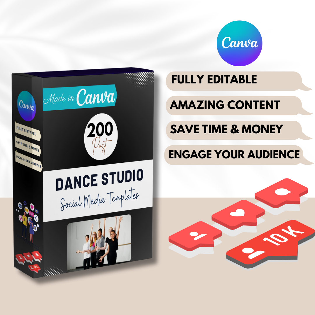 200 Dance Studio Posts - Social Media Templates