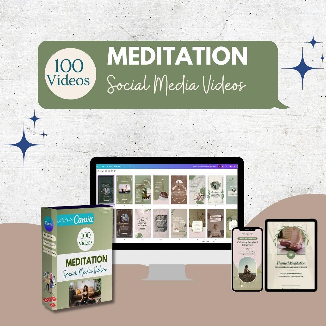 100 Meditation Video Templates Bundle