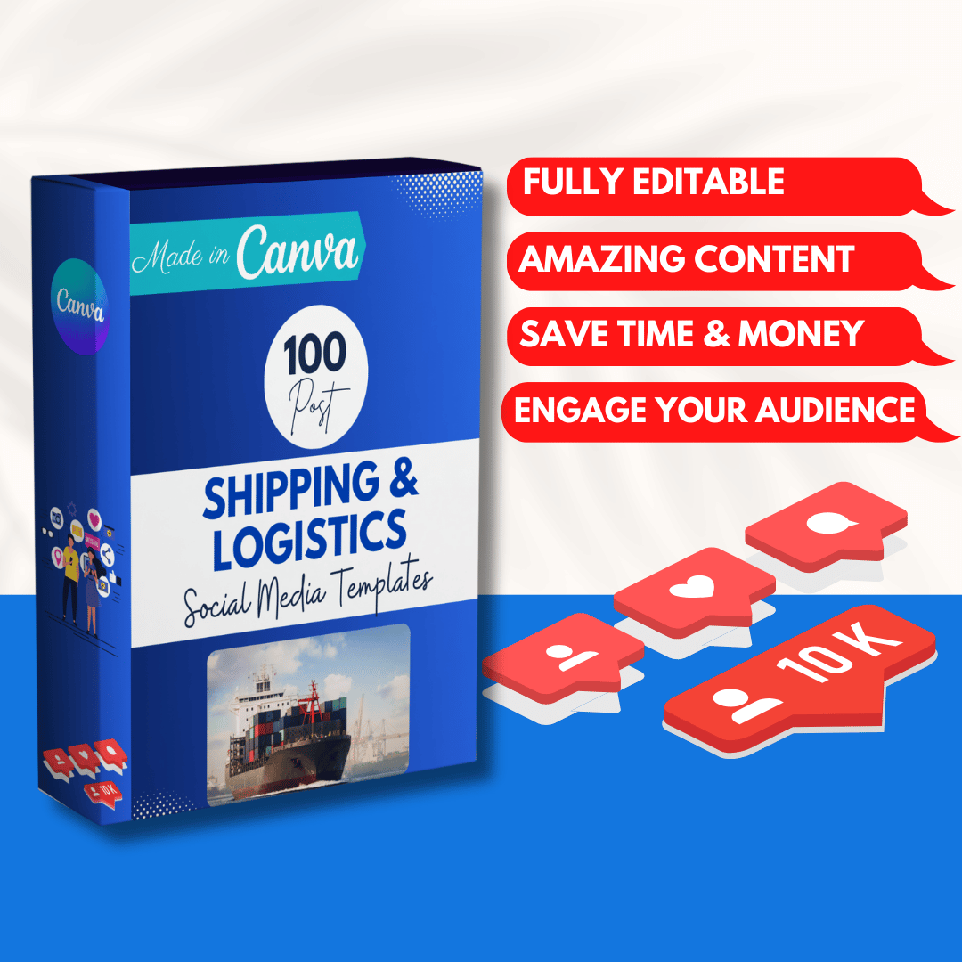 100 Shipping and Logistics Canva Templates Bundle