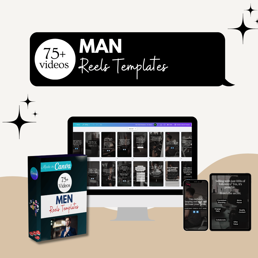 Men Reels Templates Bundle - 75+ Videos