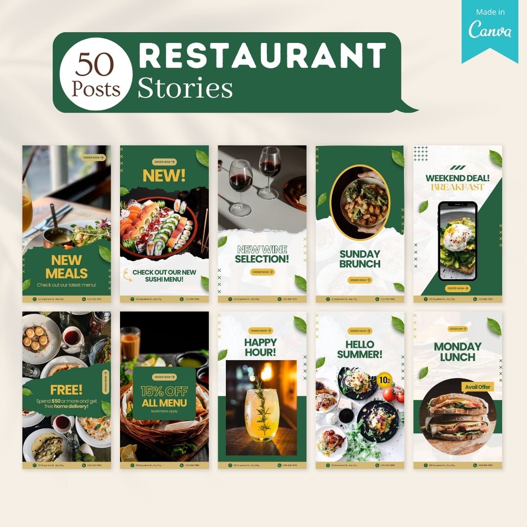 420 Restaurant Posts - Social Media Templates