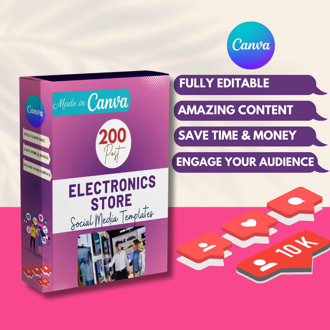 200 Electronics Store Posts - Social Media Templates