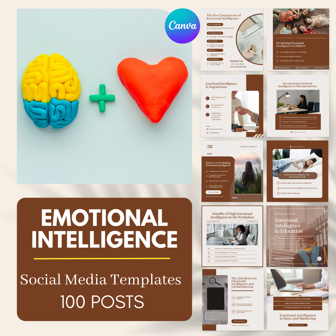 100 Emotional Intelligence - Social Media Templates