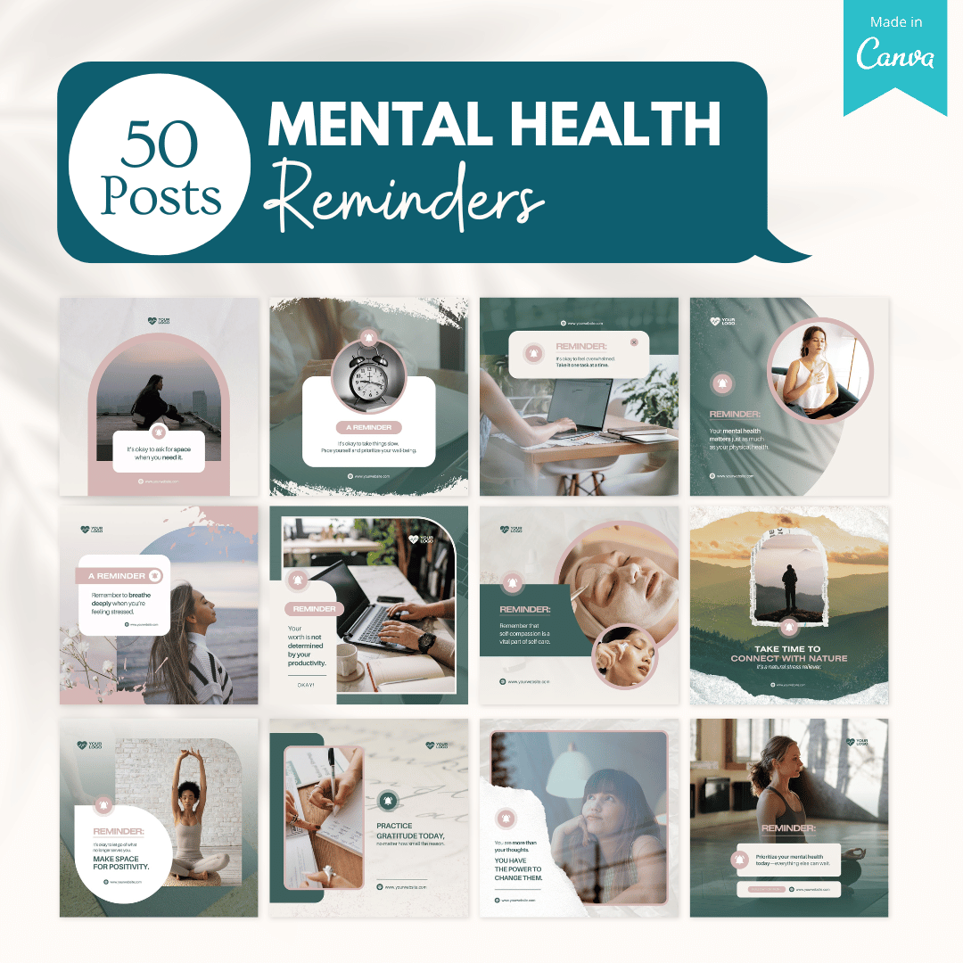 Mental Health Bundle - Social Media Templates