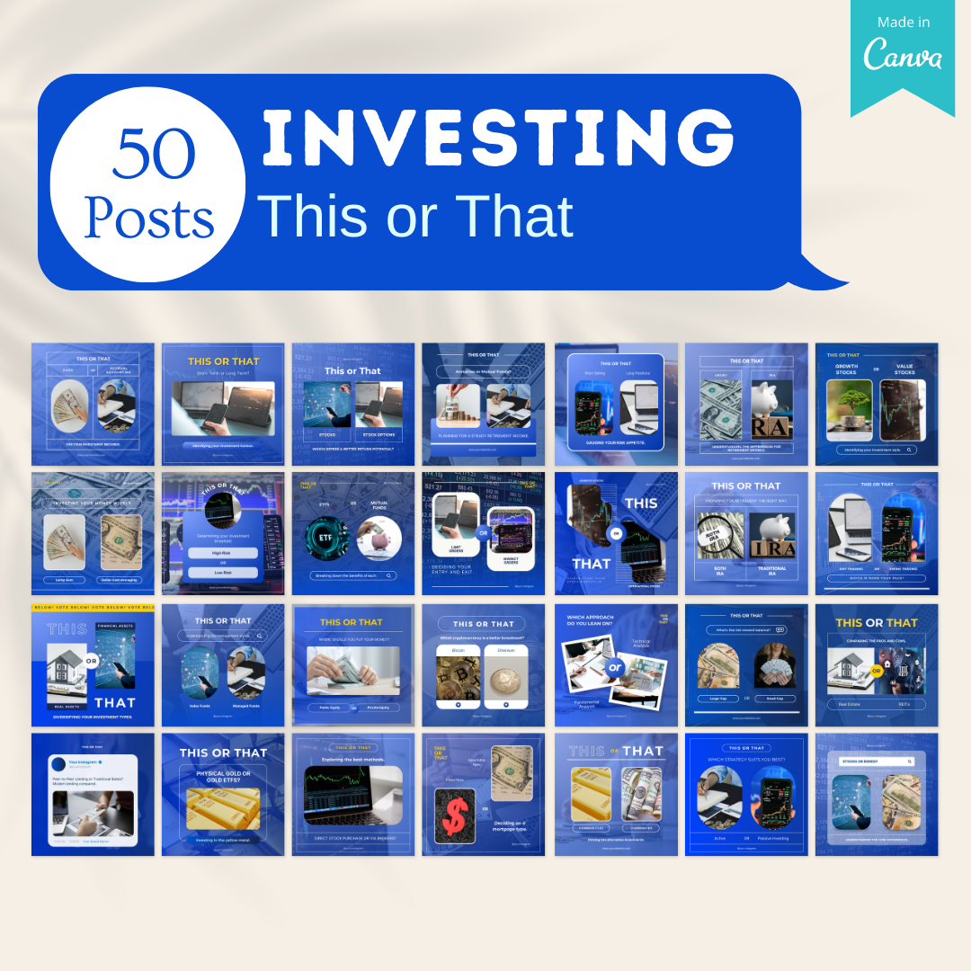 500 Investing Posts -  Social Media Templates