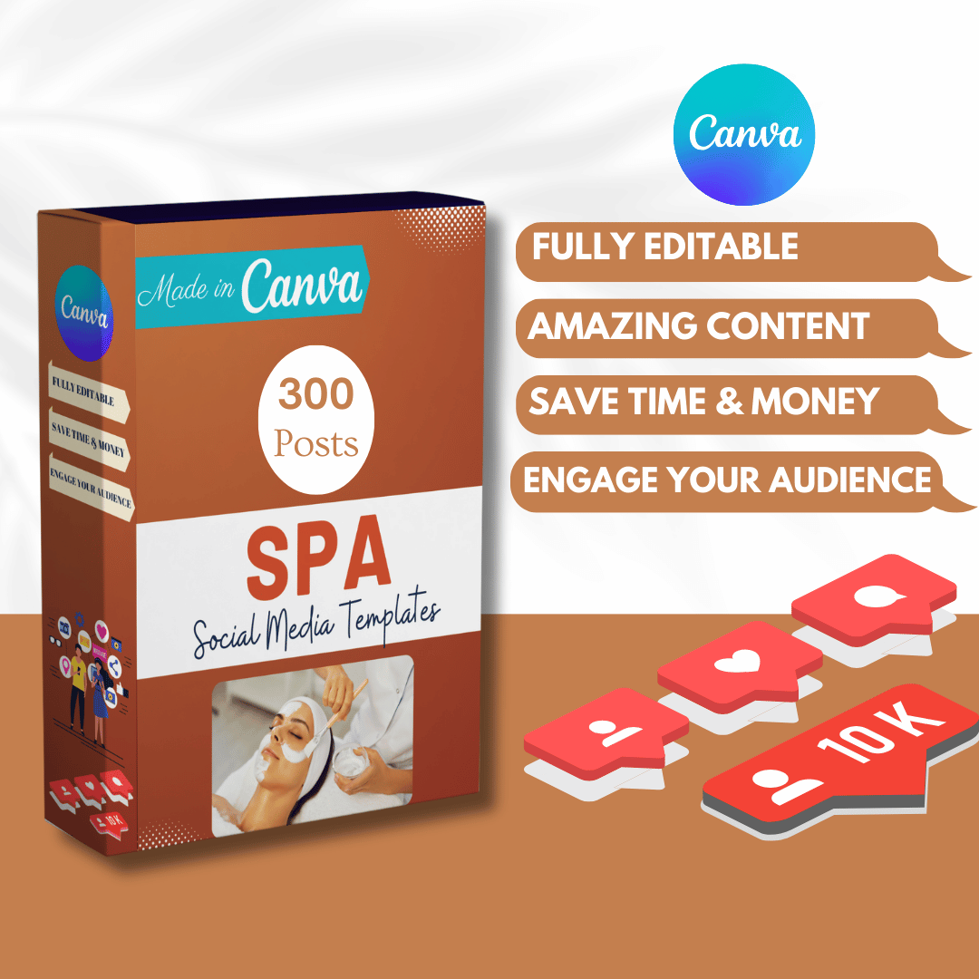 300 Spa Posts - Social Media Templates