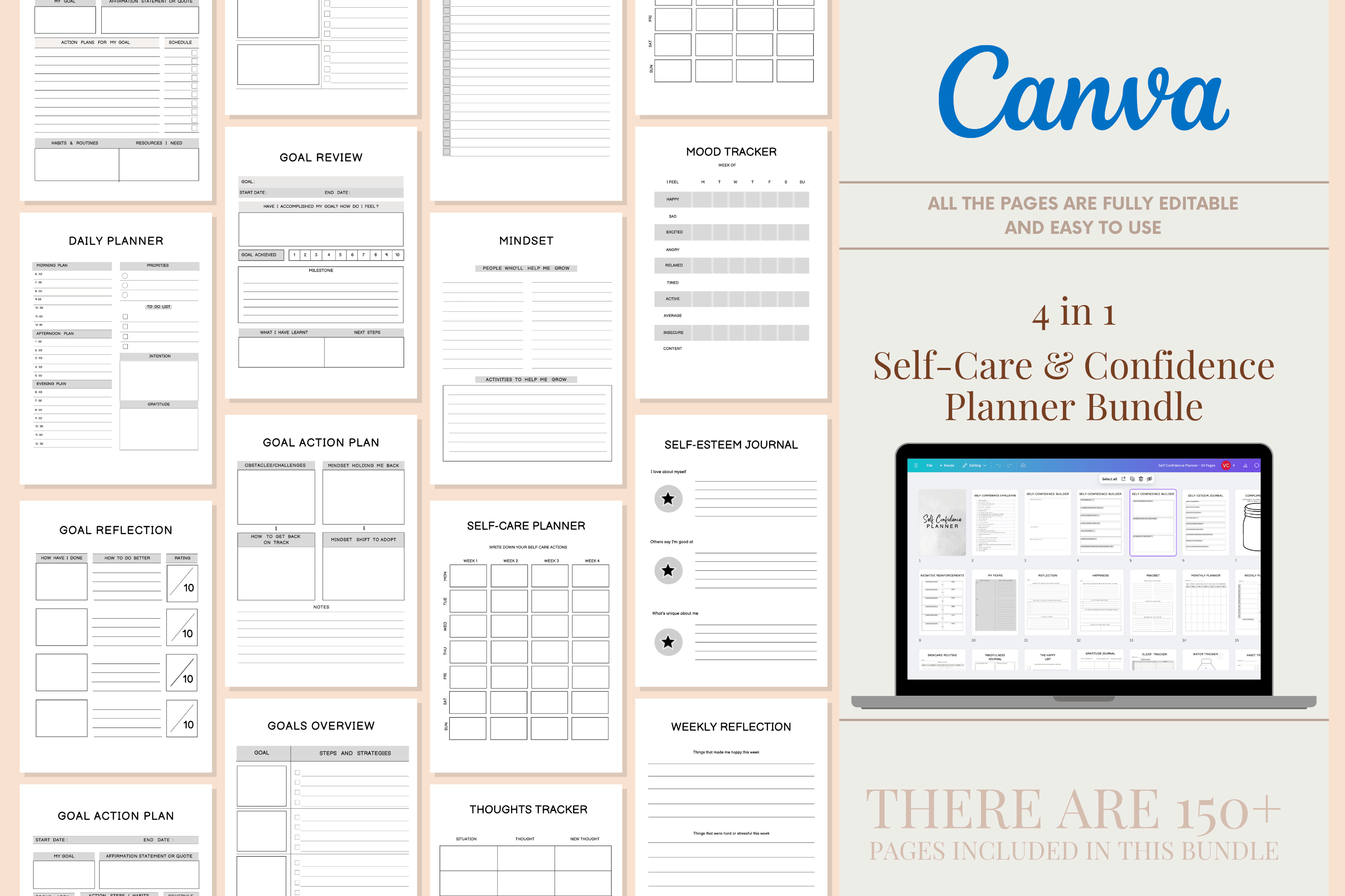 Self-Care & Confidence Planner Bundle