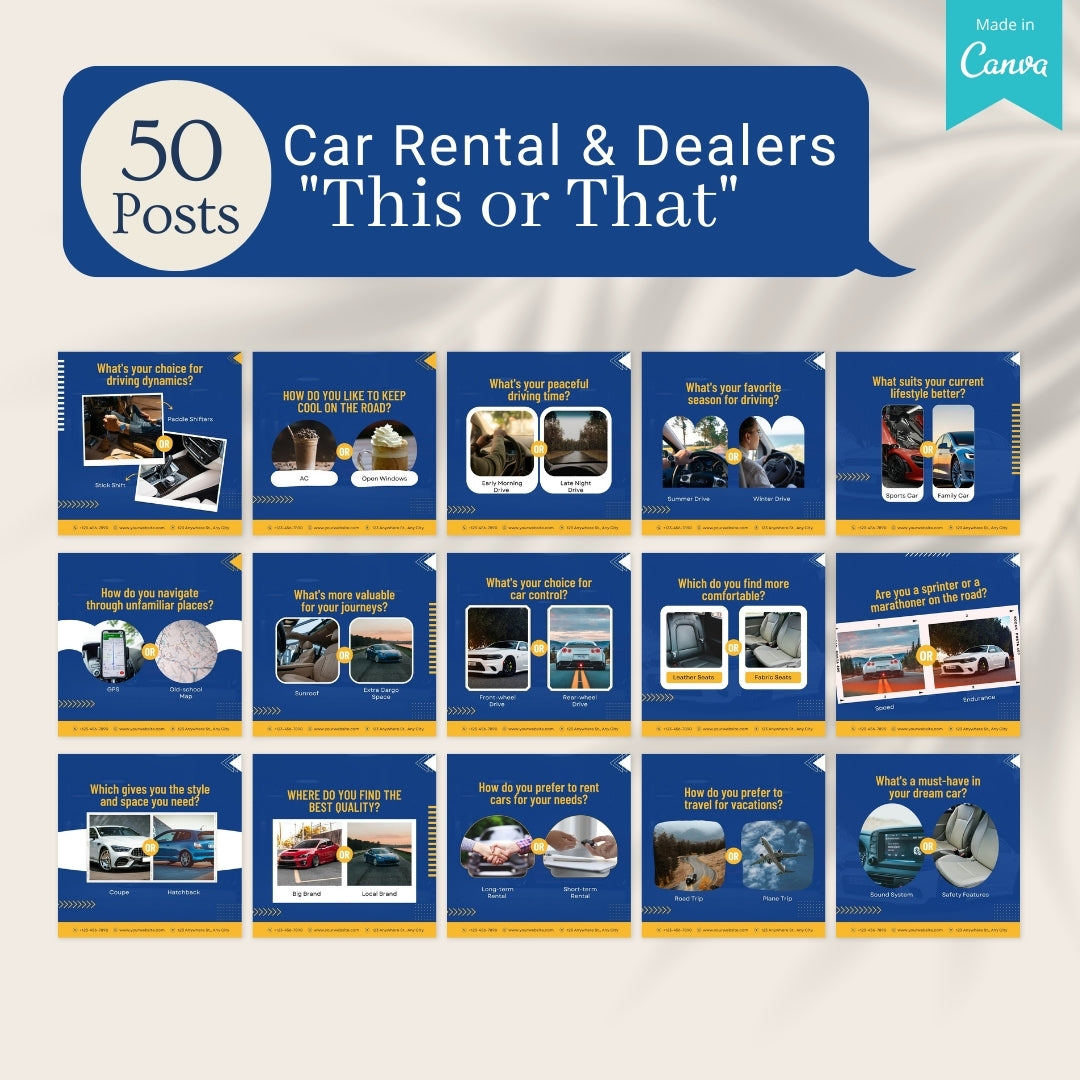 Dealears Posts 500 Car Rentals & Dealers Posts - Social Media Templates – Viralcontent ...