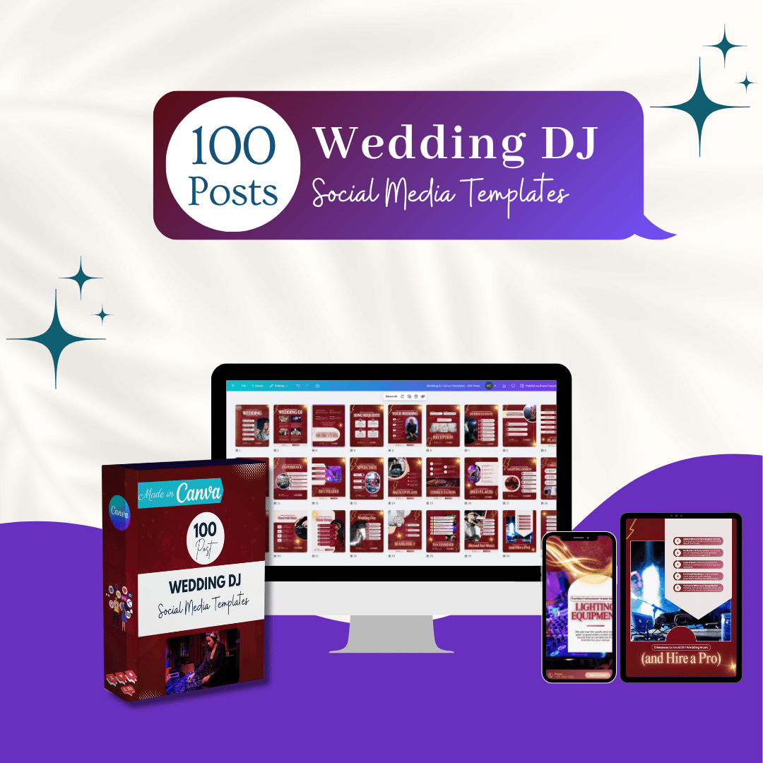 100 Wedding DJ Canva Templates