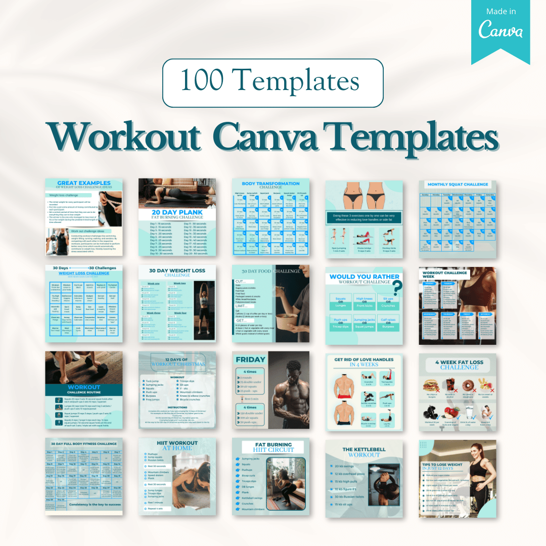 2000+ Fitness, Nutrition & Health Bundle - Social Media Templates