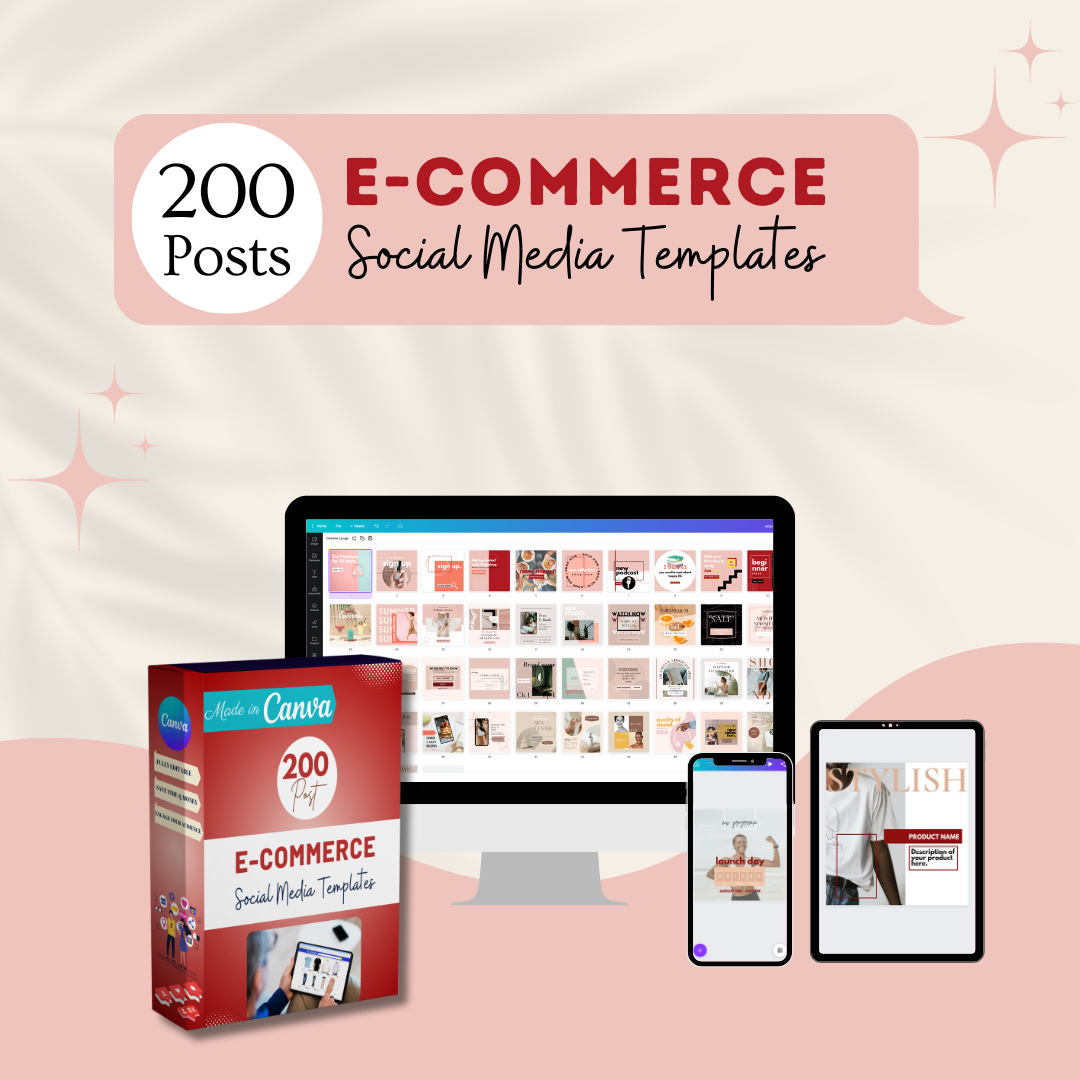 200 E-Commerce Posts - Social Media Templates