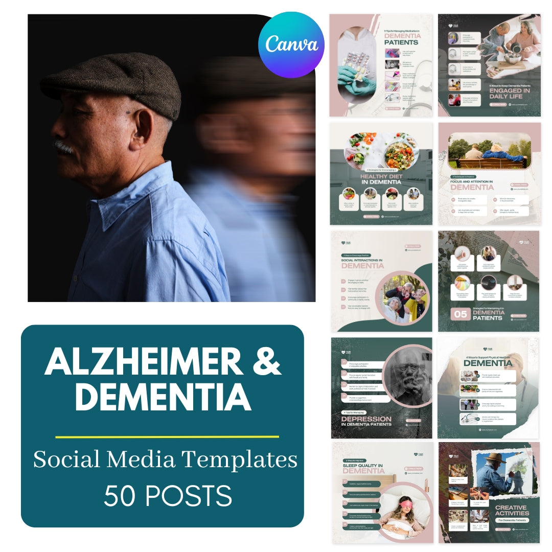 50 Alzheimer & Dementia Canva Templates