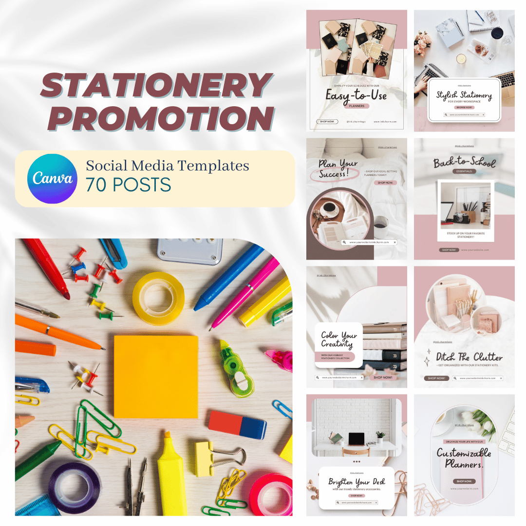 70 Stationery Promotion Canva Templates