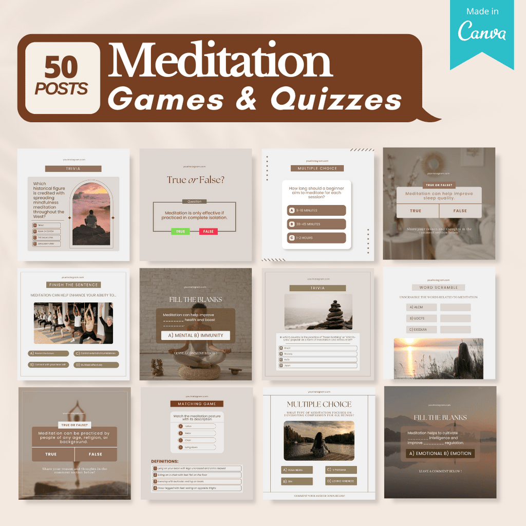 Meditation Canva Templates – Viralcontent.design