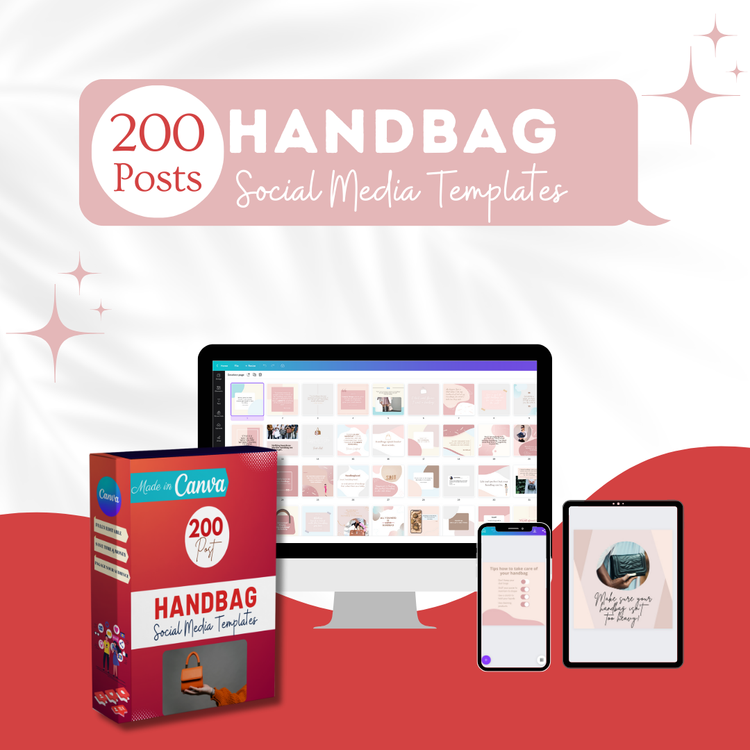 200 Handbag Posts - Social Media Templates