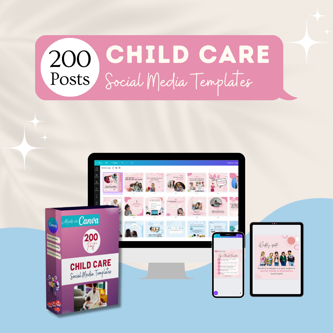 200 Child Care Posts - Social Media Templates