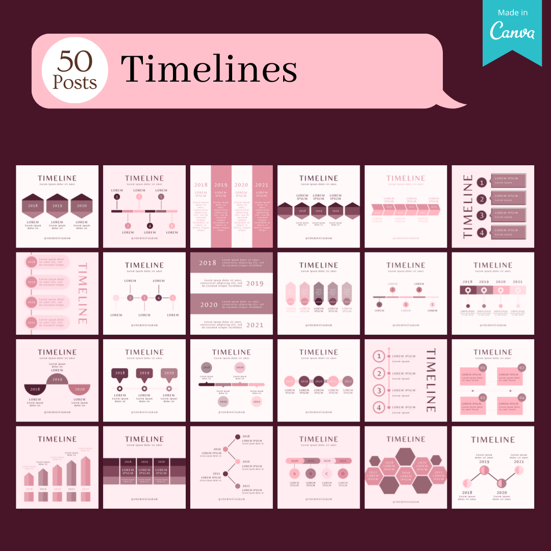 500 Infographics Posts - Social Media Templates