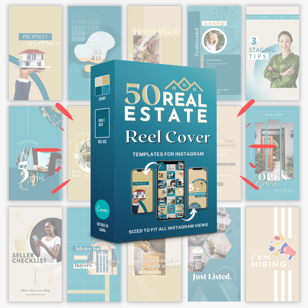 Real Estate Reel & Highlight Covers  Canva Templates