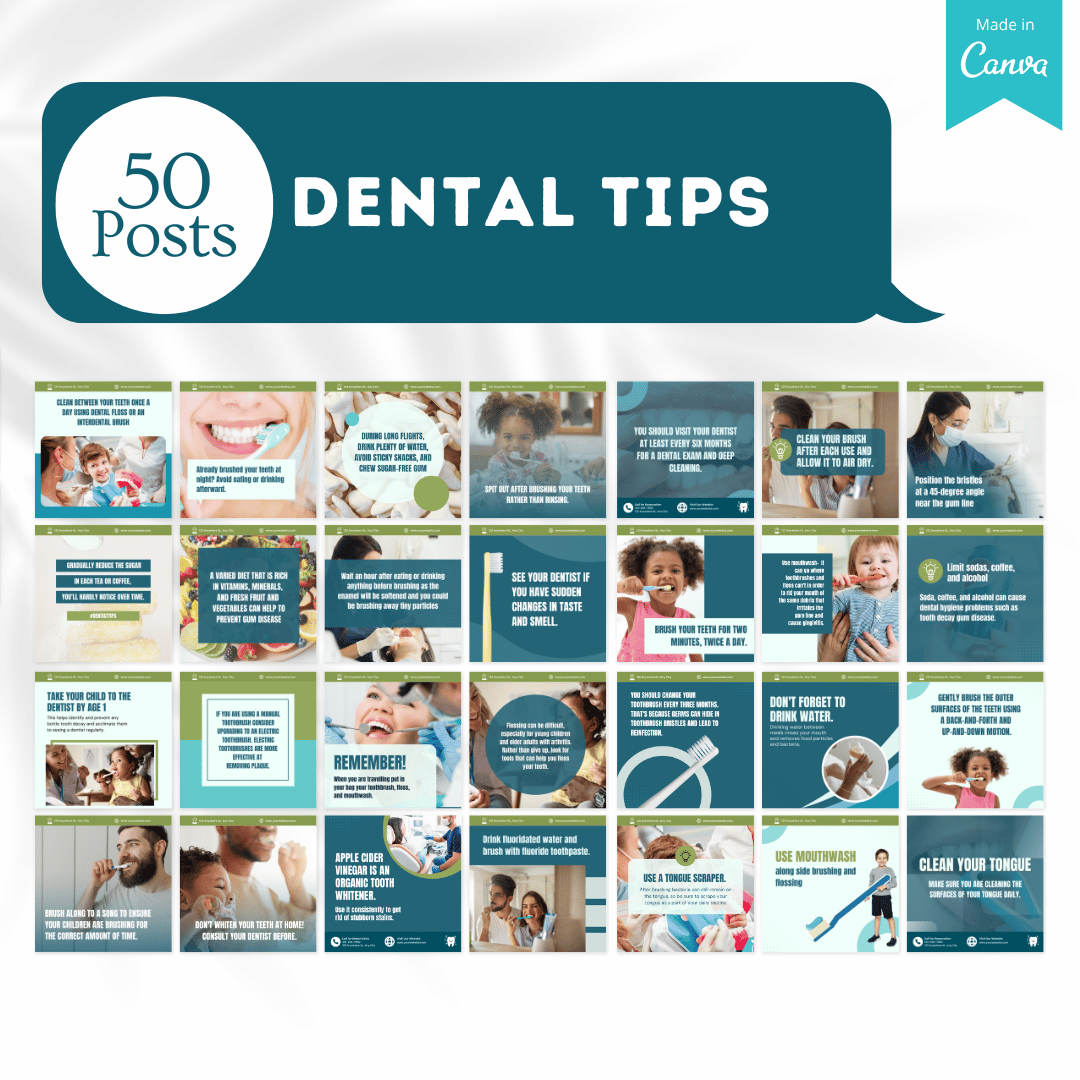 450 Dental Clinic Posts - Social Media Templates