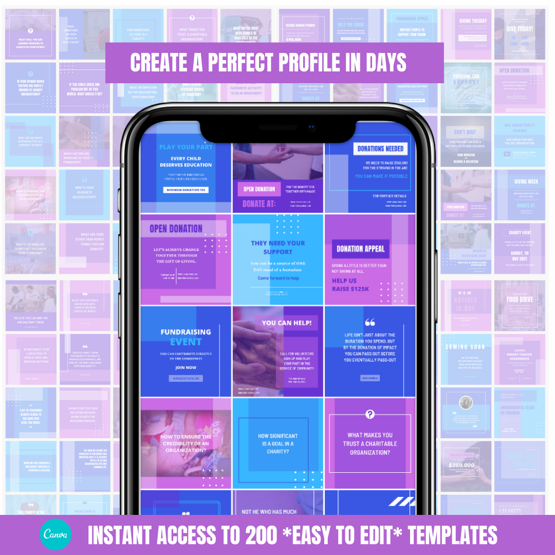 Organizations Posts 200 Nonprofit Organization Posts - Social Media Templates ...