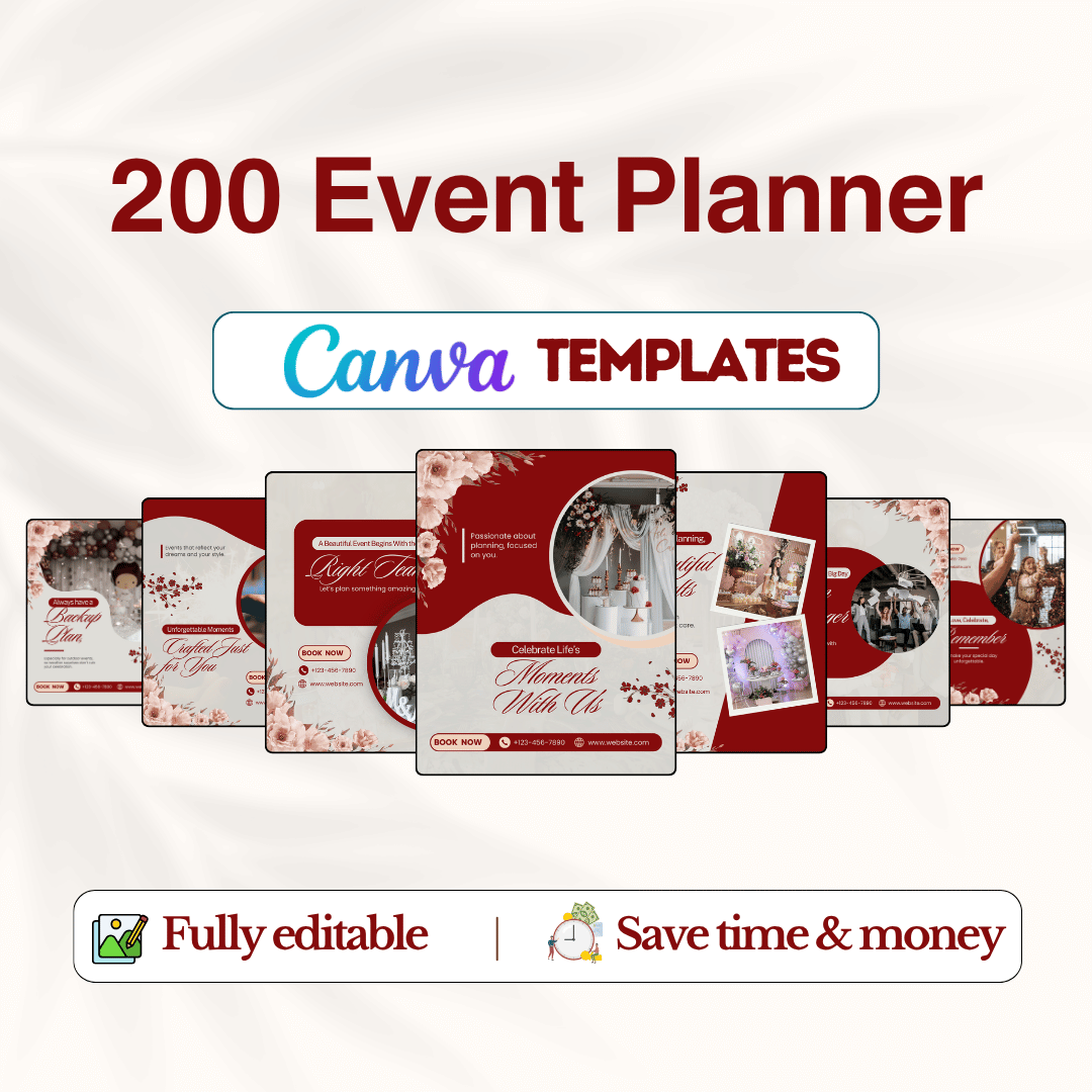 200 Event Planner Canva Templates