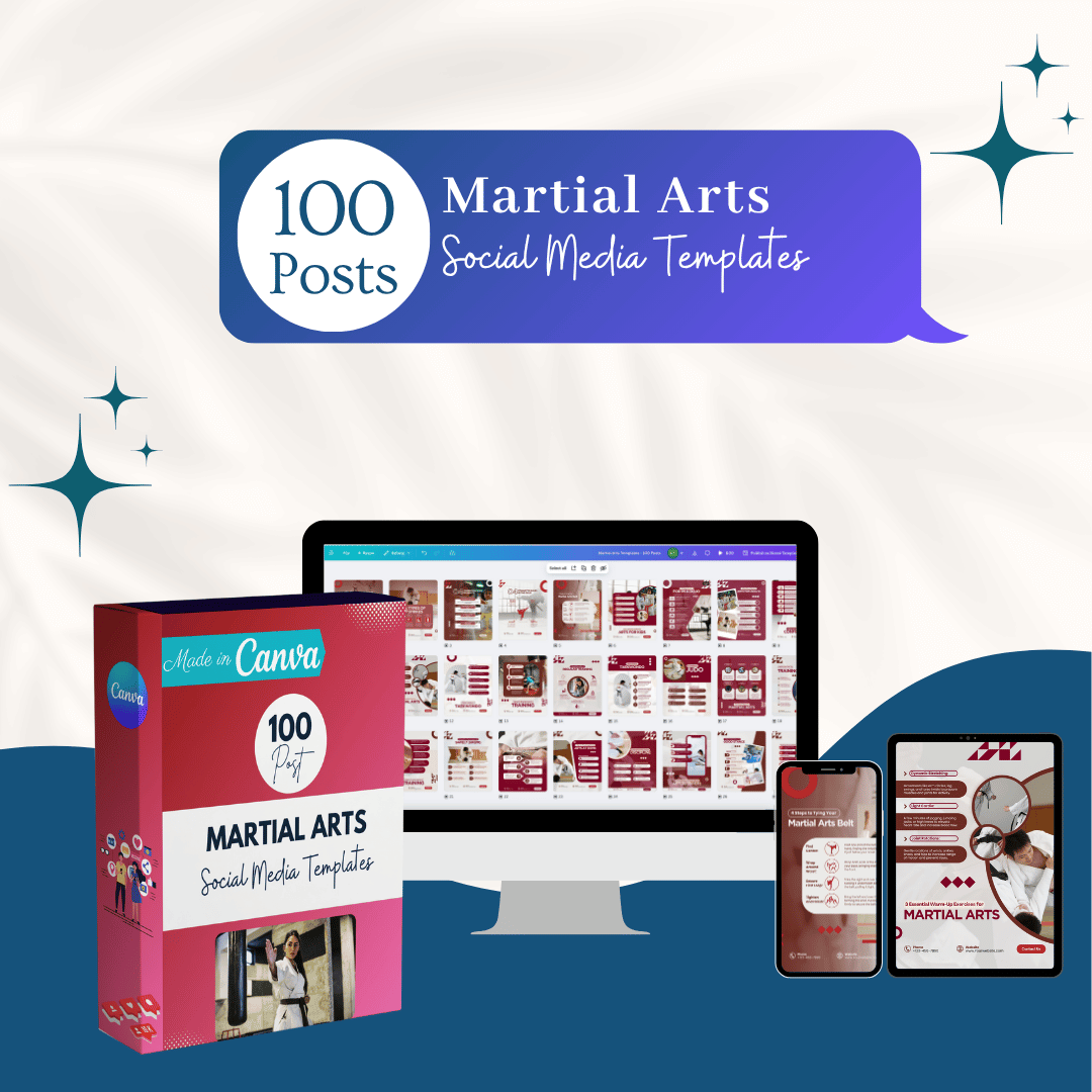 100 Martial Arts Canva Templates