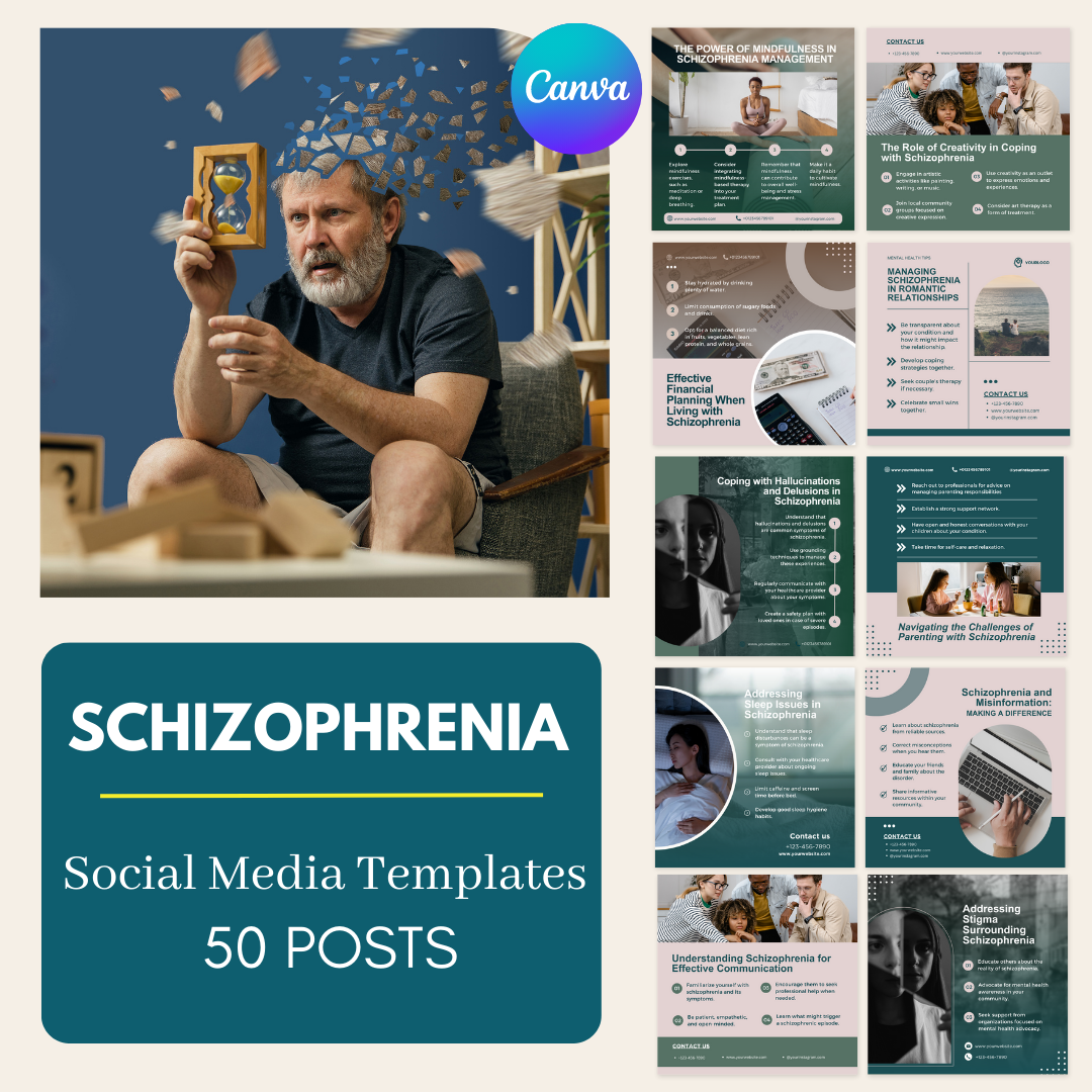 50 Schizophrenia - Social Media Templates