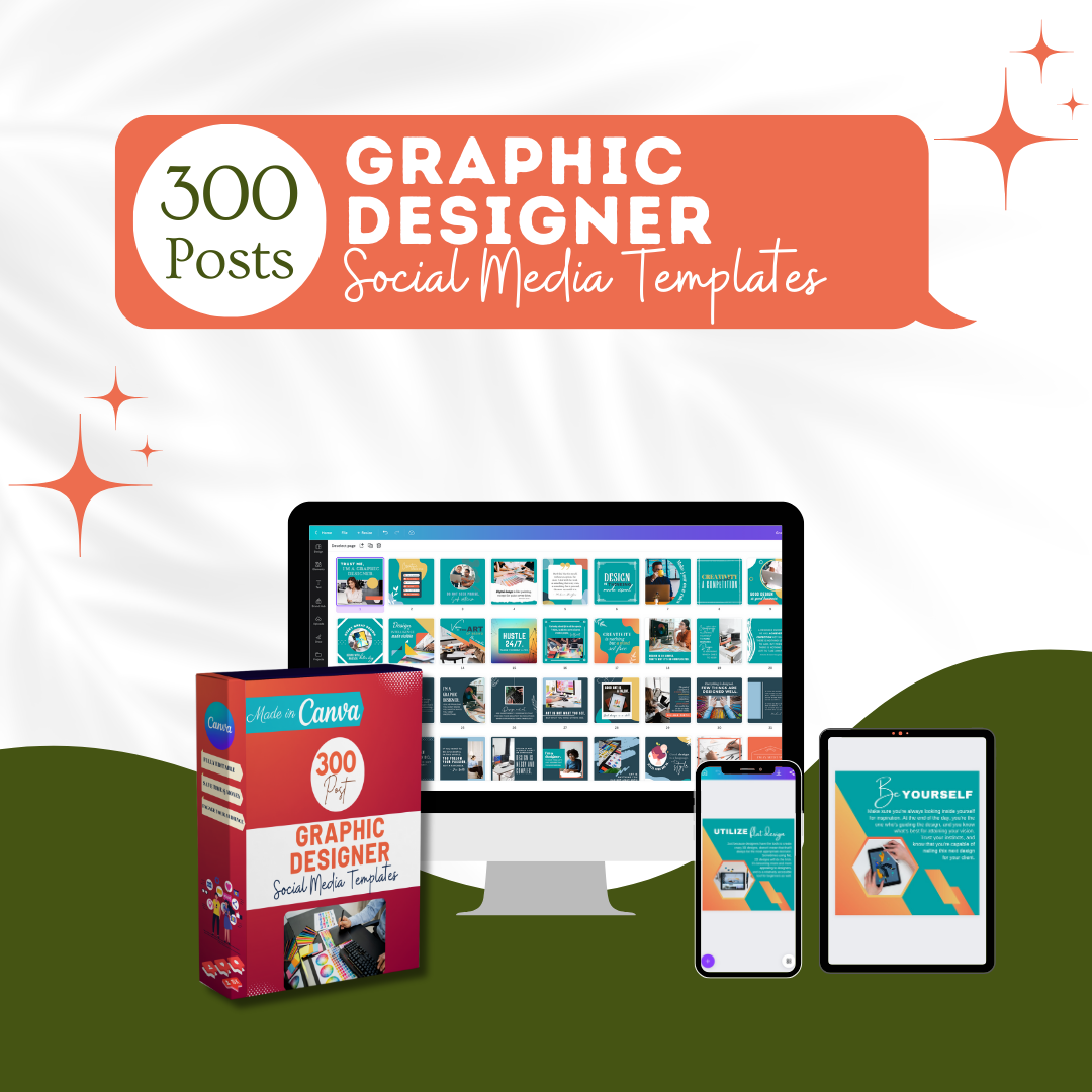 300 Graphic Designer Posts - Social Media Templates