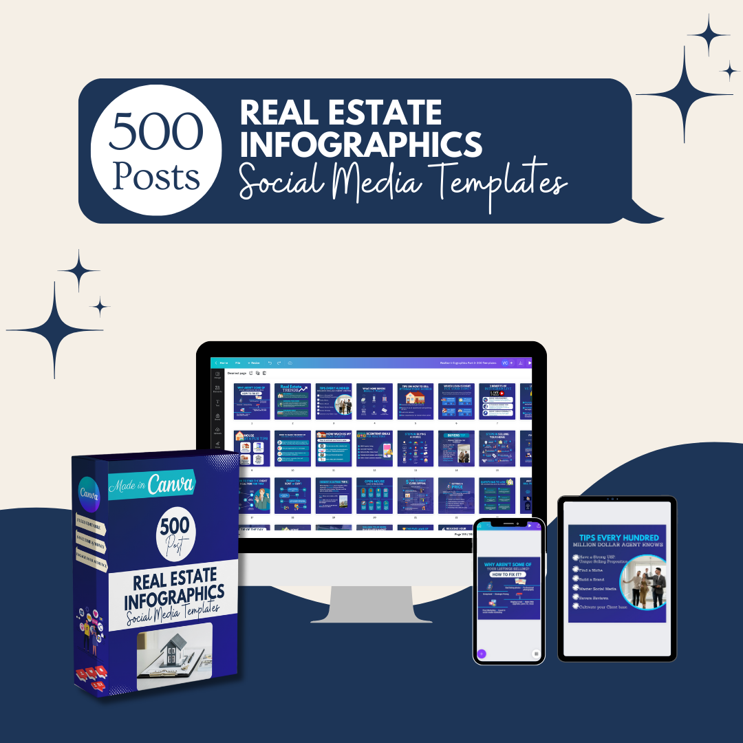 500 Real Estate Infographics  - Social Media Template