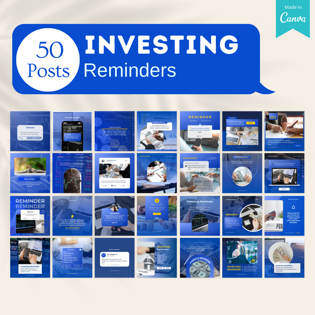 500 Investing Posts - Social Media Templates – Viralcontent.design