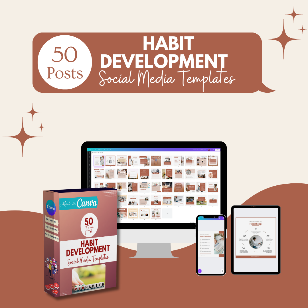 50 Habit Development - Social Media Templates