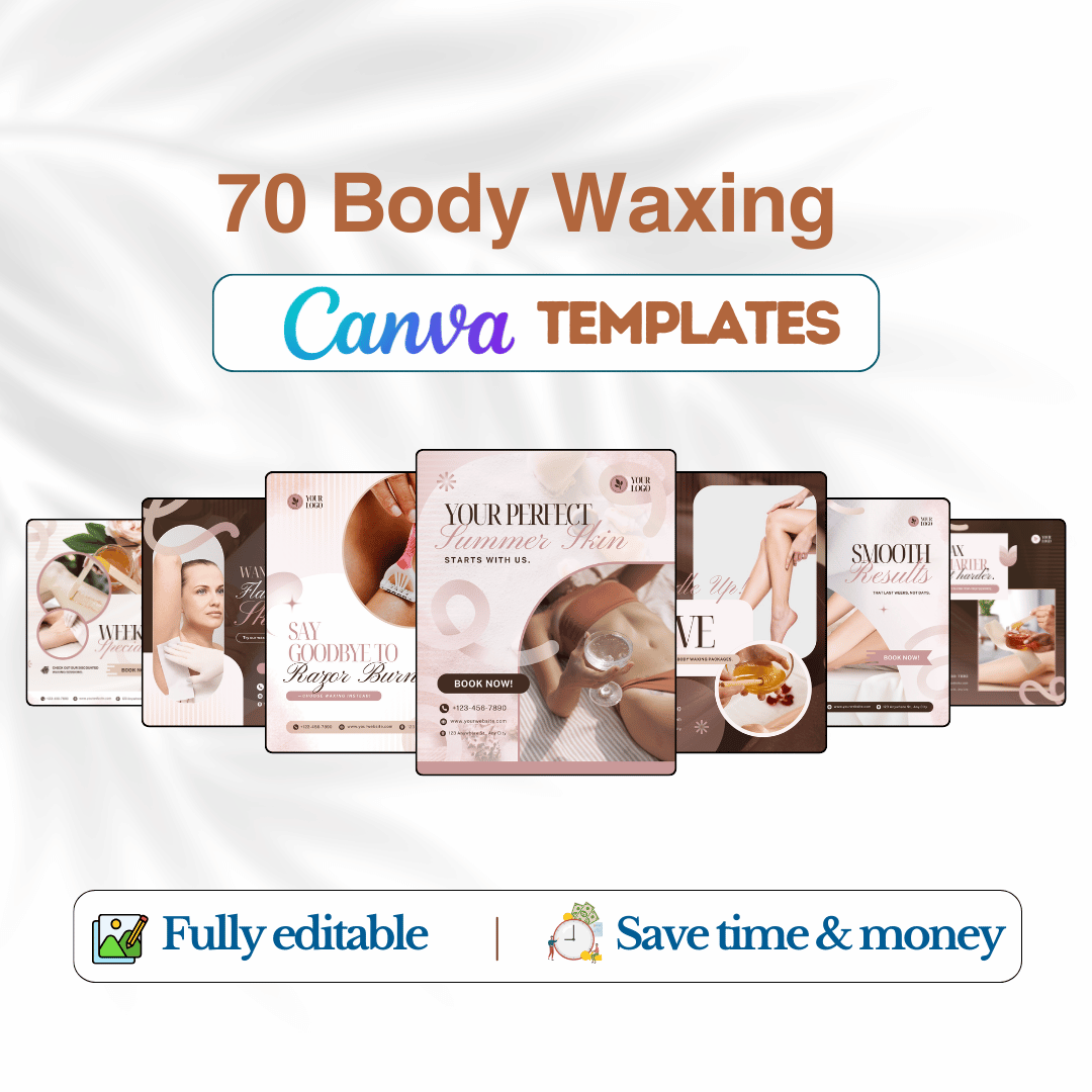 70 Body Waxing Promotion Canva Templates