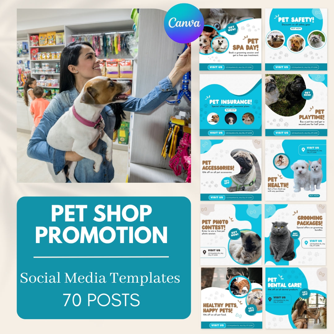 70 Pet Shop Promotion Canva Templates Viralcontent sign