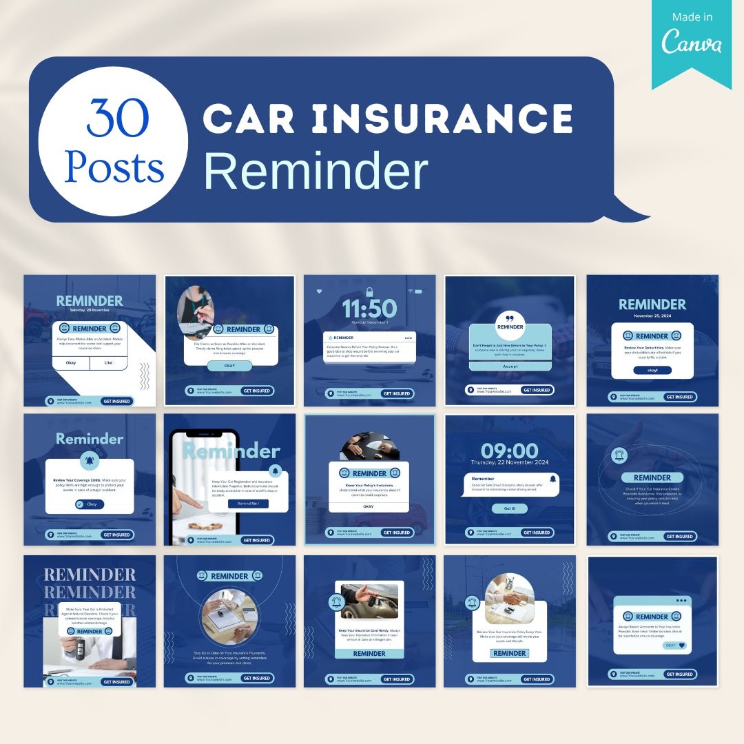 Car Insurances Templets 220 Car Insurance Canva Templates – Viralcontent.design