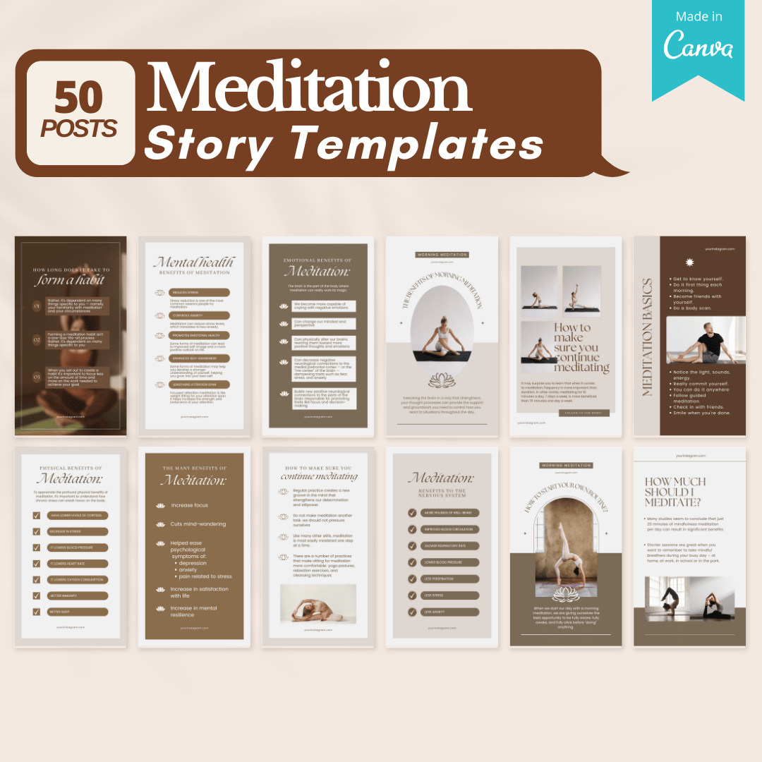 Meditation Bundle - Social Media Templates