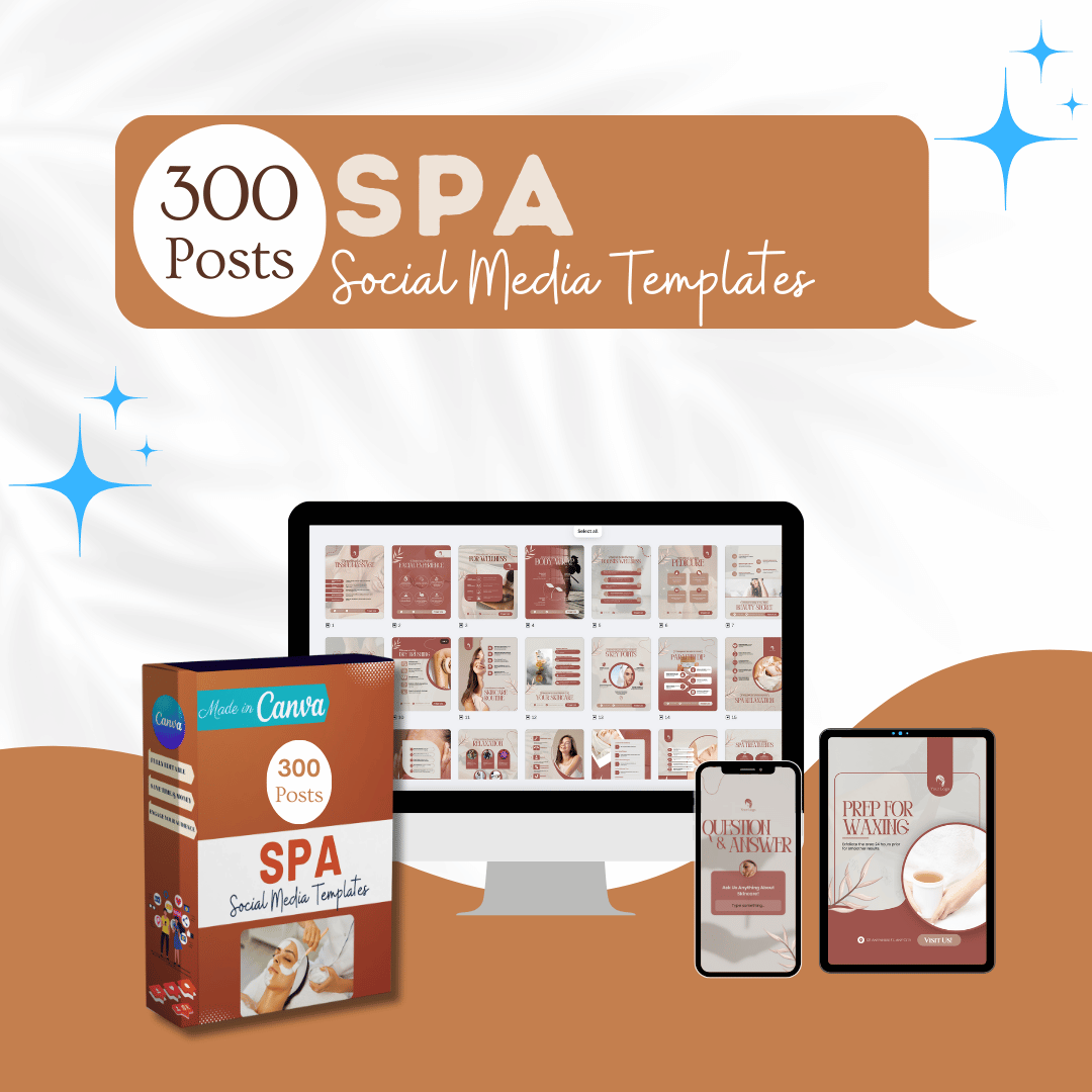300 Spa Posts - Social Media Templates